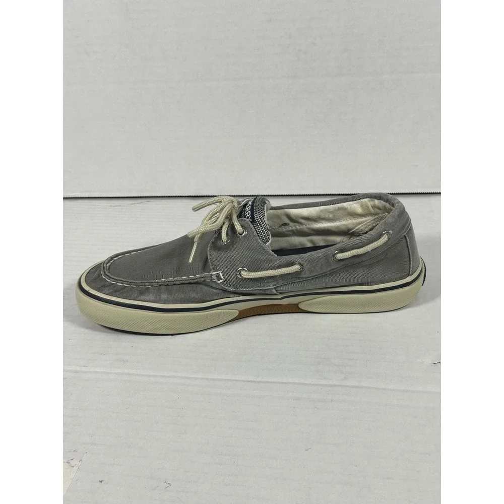 Sperry Bahama II Mens Grey Canvas Boat Shoes Sneakers 0772830 Size 10.5